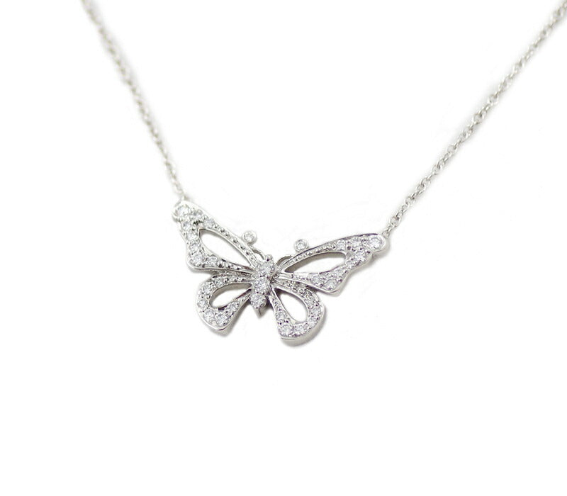 New finished Tiffany & Co. Tiffany Butterfly Papapillon Diamond PT950 Platinum Necklace [Jewelry] [Used]