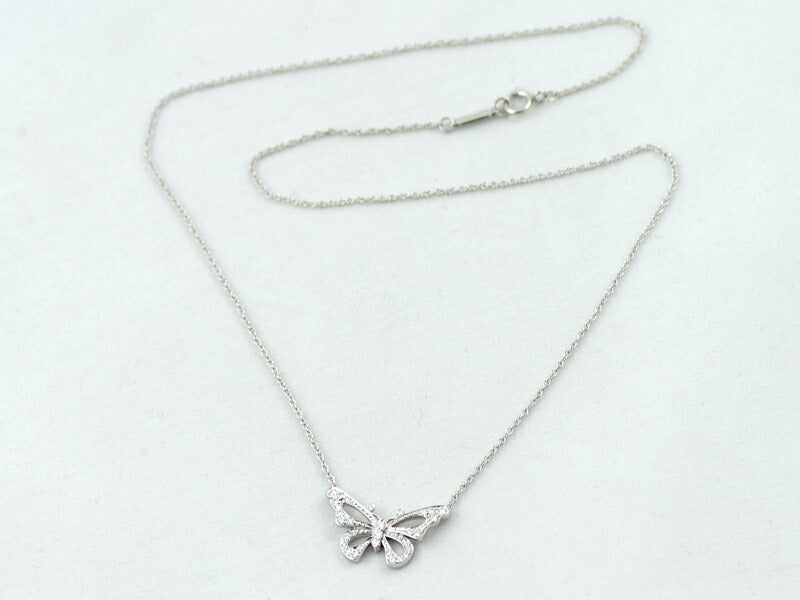 New finished Tiffany & Co. Tiffany Butterfly Papapillon Diamond PT950 Platinum Necklace [Jewelry] [Used]