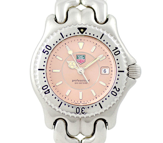 Battery replacement TAG HEUER TAUER TAUER S/EL Cells Series WG131D 200m Waterproof pink dial SS Stainless Ladies Quartz [6 months warranty] [Watch] [Used]