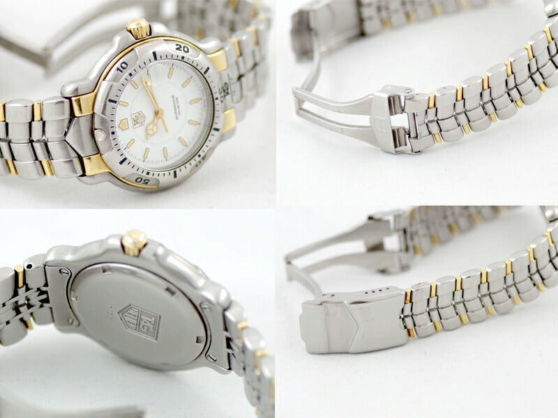 Battery replacement TAG HEUER Tag Hoier 6000 Series WH1251 200m Waterproof White White Dial SS Stainless steel YG Yellow Gold Combination Men s Quartz