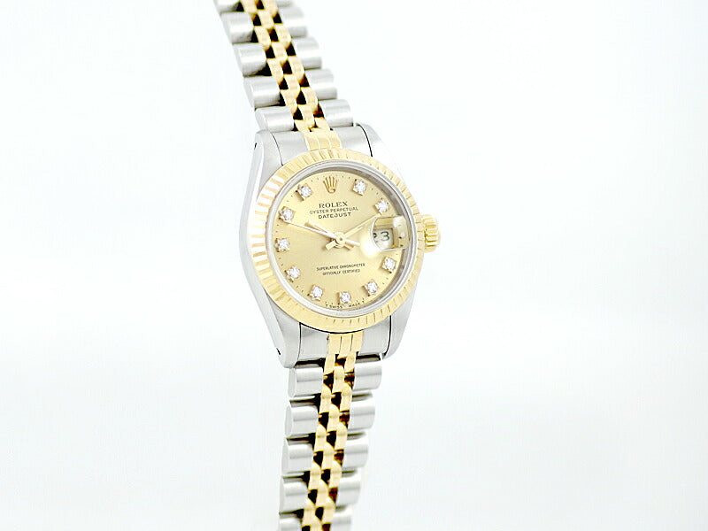 ROLEX Rolex DateJust Datejust 69173G S -number 10P Diamond Gold Dial K18 YG Yellow Gold YG Ladies Automatic Wind [6 months warranty] [Watch] [Used]