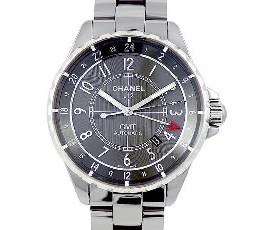 Internal point inspection CHANEL Chanel J12 GMT 41mm H3099 100m waterproof titanium CE Ceramic gray dial Automatic winding men [6 months warranty] [Watch] [Used]