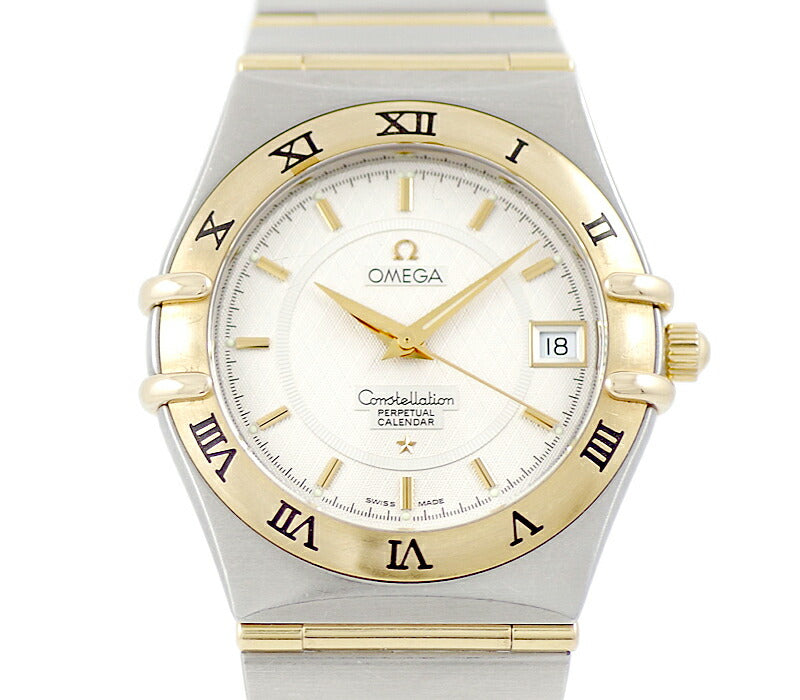 Battery replacement OMEGA Omega Constellation 1252.30 Purpetual Calendar Date Silver Dial YG Yellow Gold SS Stainless Combination Full Men's Quartz [6 months warranty] [Watch] [Used]