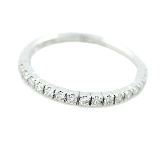 New finished BVLGARI Bulgari half eternity 19P Diamond Ring Ring No. 5 #45 K18WG White Gold Ladies [Jewelry] [Used]