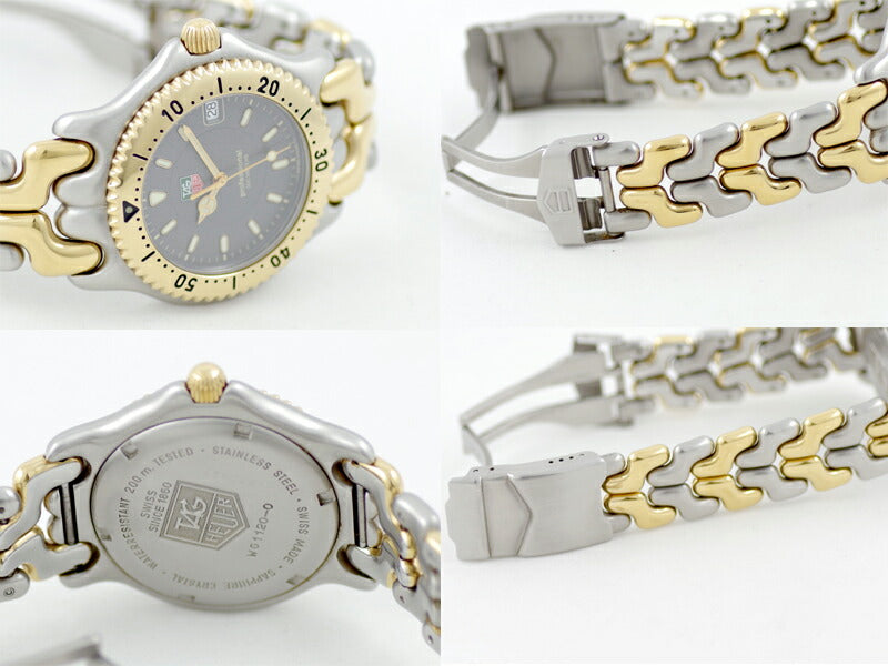 Battery replacement TAG HEUER TAUER TAUER S/EL Cells Series WG11200 200m Waterproof gray dial SS Stainless steel YGP Yellow Gold Combination Men's Quartz [6 months warranty] [Watch] [Used]