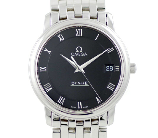 Battery replacement OMEGA Omega Devil Prestige 4510.52 Black Black Dial SS Stainless Men Quartz Devil [6 months warranty] [Watch] [Used]