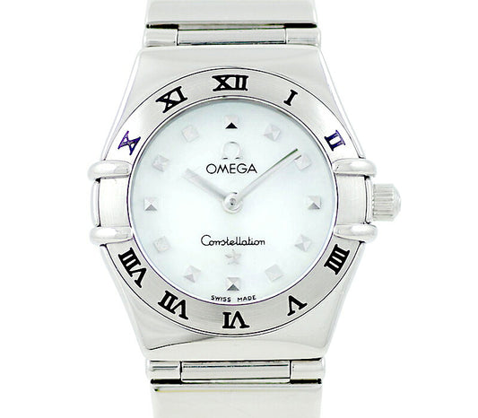 Battery replacement OMEGA Omega Constellation Mini Mai Choice 1561.71 White Shell SS Stainless Steel Mirror Full Polish Ladies Quartz [6 months warranty] [Watch] [Used]