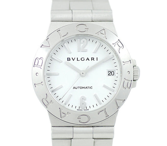 BVLGARI Bulgari Diagano Sports LCV35S Date White White White SS Stainless Men Automatic Wind [6 months warranty] [Watch] [Used]