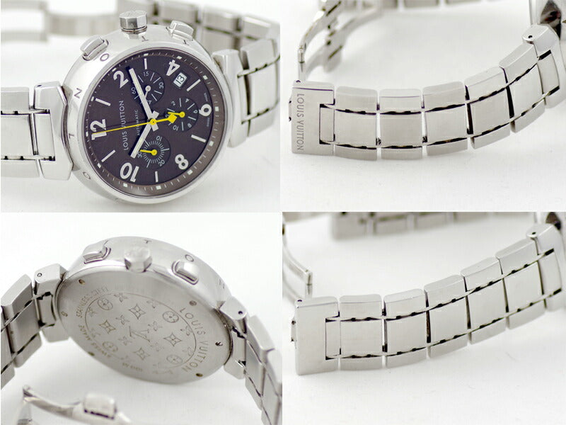 LOUIS VUITTON Tambour Chronograph men's watch, Brown (model Q1121) 