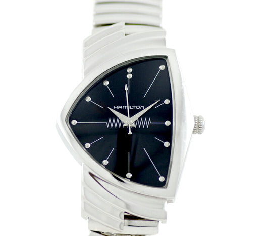 Battery replacement HAMILTON Hamilton Ventura H244112 Black Black Dial SS Stainless Steel Men Quartz [6 months warranty] [Watch] [Used]