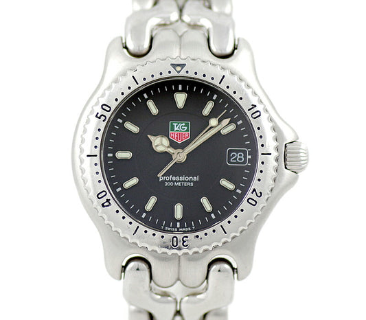 電池交換済 TAG Heuer タグホイヤー S/el セルシリーズ WG1214 200m防水 黒 ブラック SS ステンレス ボーイズ メンズ クォーツ【6ヶ月保証】【腕時計】【中古】