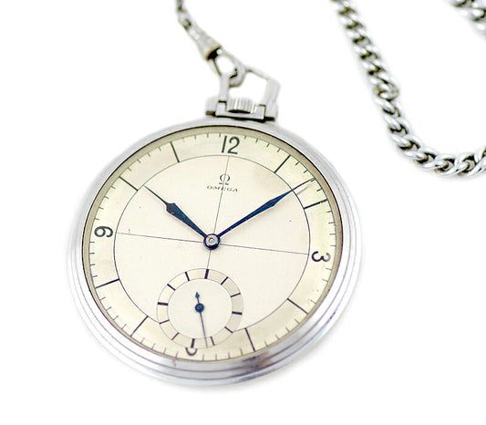 Rare product Omega Omega Omega Omega Nobi Watch 15 Stone 46mm Ivory Silver Two Tone SS Stainless Steel Men Hand -wound Vintage Antique Two Ton [Watch] [Used]
