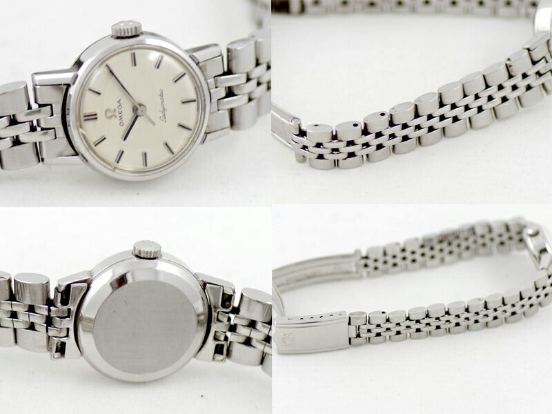 希少品 OMEGA オメガ Ladymatic レディーマチック 561.005 Cal.671 24石 シルバー SS ステンレス レディース 自動巻き アンティーク ヴィンテージ【腕時計】【中古】