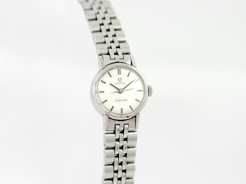 希少品 OMEGA オメガ Ladymatic レディーマチック 561.005 Cal.671 24石 シルバー SS ステンレス レディース 自動巻き アンティーク ヴィンテージ【腕時計】【中古】