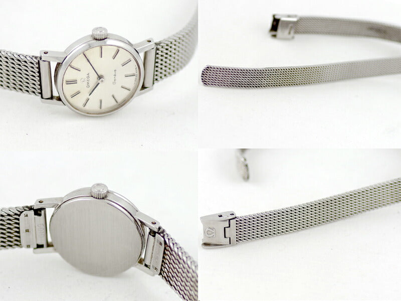 希少品 OMEGA オメガ Geneve ジュネーブ ラウンド 511.213 Cal.612 17石 シルバー SS ステンレス レディース 手巻き アンティーク ヴィンテージ【腕時計】【中古】