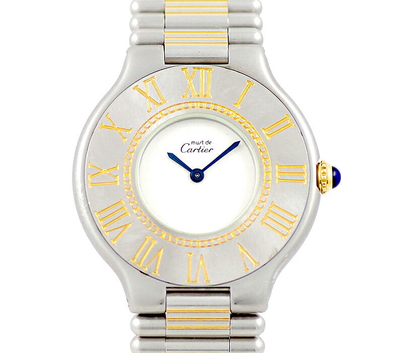 Cartier Cartier Cartier Cartier Vantian Must 21 Silver SS Stainless steel Yellow Gold Combi Ladies Quartz [6 months warranty] [Watch] [Used]