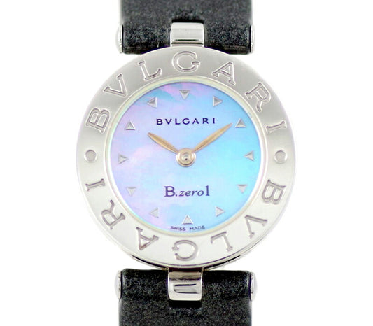 電池交換済 BVLGARI ブルガリ B-zero1 ビーゼロワン BZ22S シェル SS ステンレス 純正ベルト 純正尾錠 レディース クォーツ【6ヶ月保証】【腕時計】【中古】