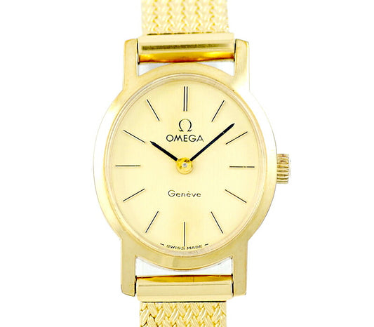 Rare product OMEGA Omega GENEVE Geneval 511.0411 Cal.625 17 stone YG Yellow Gold SS Stainless Ladies Handwriting Antique Vintage [Watch] [Used]
