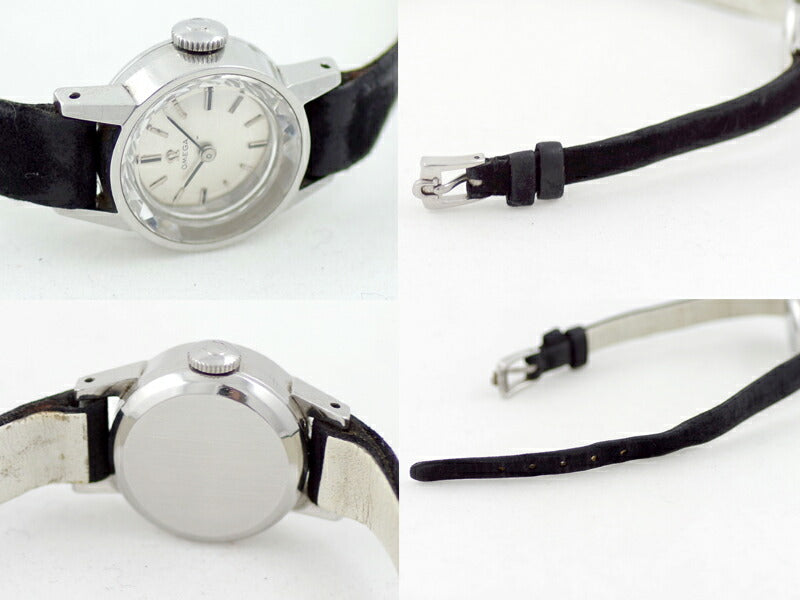 希少品 OMEGA オメガ 511.088 Cal.483 17石 カットガラス シルバー 純正ベルト 純正尾錠 SS ステンレス レディース 手巻き アンティーク ヴィンテージ【腕時計】【中古】