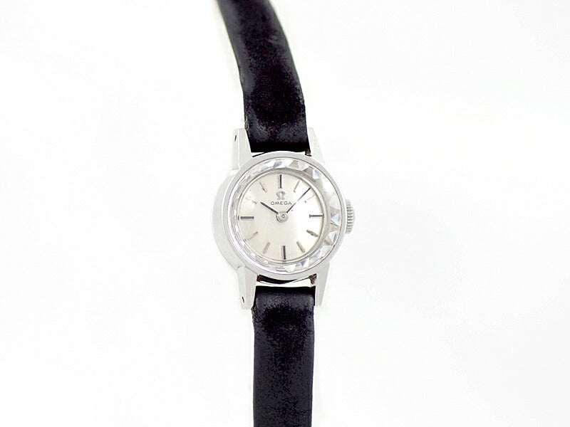 希少品 OMEGA オメガ 511.088 Cal.483 17石 カットガラス シルバー 純正ベルト 純正尾錠 SS ステンレス レディース 手巻き アンティーク ヴィンテージ【腕時計】【中古】