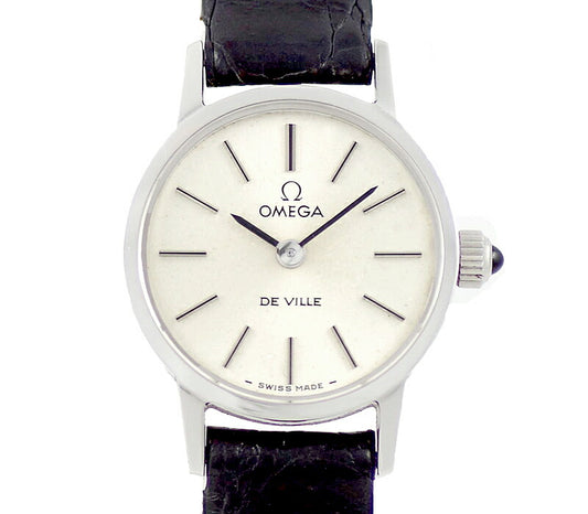 Rare product OMEGA Omega de Ville Devil Round 511.0371 Cal.625 17 Stone Silver SS Stainless Steel Genuine Tailed Ladies Hand -Roll Antique Vintage Devil [Watch] [Used]