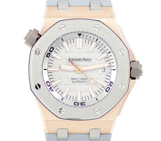 Audemars Piguet Odema Piggy Offshore Diver 15711OI Boutique Limited 500 Gray Dial K18PG Pink Gold Titan Men Automatic Wrap AP 15711OI.A006ca.01 [6 months warranty] [Watch] [Used]