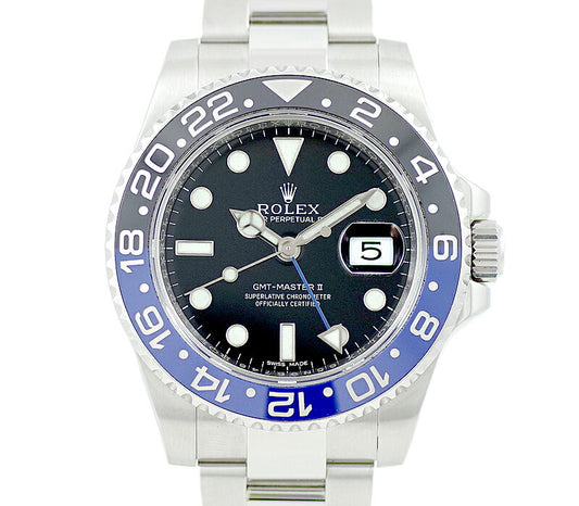 ROLEX ロレックス GMTマスターII  116710CHNR 青黒 バットマン ブラック 黒 SS ステンレス  メンズ 自動巻き【6ヶ月保証】【腕時計】【中古】