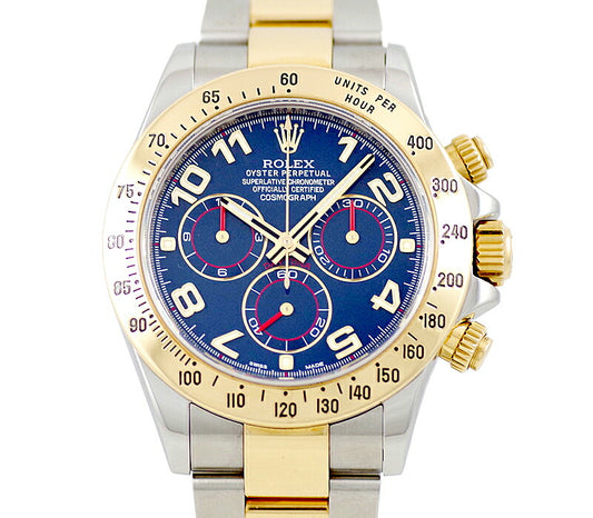 ROLEX ロレックス DAYTONA デイトナ 116523 ブルーアラビア 青 SS ステンレス K18YG イエローゴールド コンビ メンズ 自動巻き【6ヶ月保証】【腕時計】【中古】