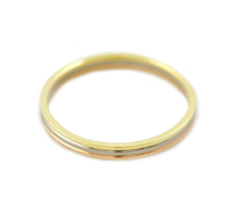 Cartier Cartier Caltier Color Ring Trinity K18PG YG WG #65 25 750 solid Men's Ladies Unisex [Jewelry] [Used]