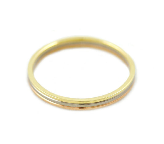 Cartier Cartier Caltier Color Ring Trinity K18PG YG WG #65 25 750 solid Men's Ladies Unisex [Jewelry] [Used]