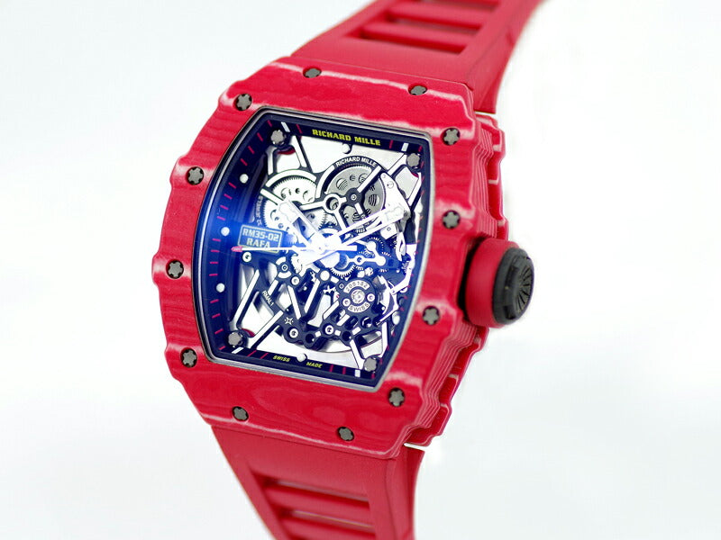 RICHARD MILLE Richard Mill RM35-02 FQ RAFA RAFAEL NADAL Rafael Nadal Red Quartz Skeleton TPT Quartz Titan Genuine Belt Genuine Belt Automatic RM35 RM035 Red [6 months warranty] [Watch] [Used]