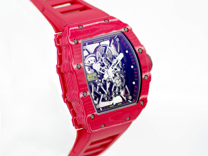 RICHARD MILLE リシャールミル RM35-02 FQ RAFA RAFAEL NADAL ラファエル ナダル レッドクォーツ スケルトン TPTクォーツ チタン 純正ベルト 純正尾錠 自動巻き リシャール RM35 RM035 赤【6ヶ月保証】【腕時計】【中古】