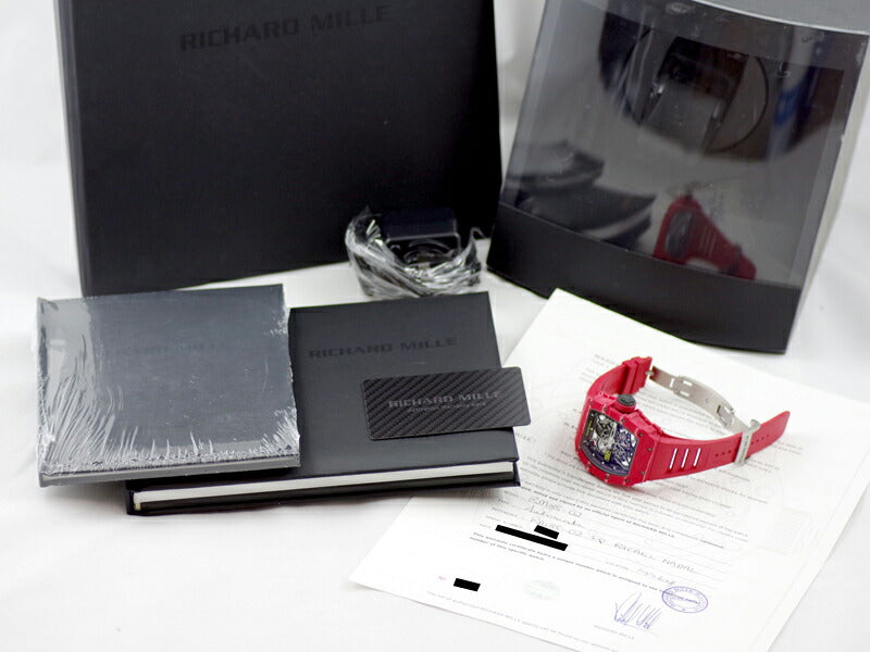 RICHARD MILLE Richard Mill RM35-02 FQ RAFA RAFAEL NADAL Rafael Nadal Red Quartz Skeleton TPT Quartz Titan Genuine Belt Genuine Belt Automatic RM35 RM035 Red [6 months warranty] [Watch] [Used]