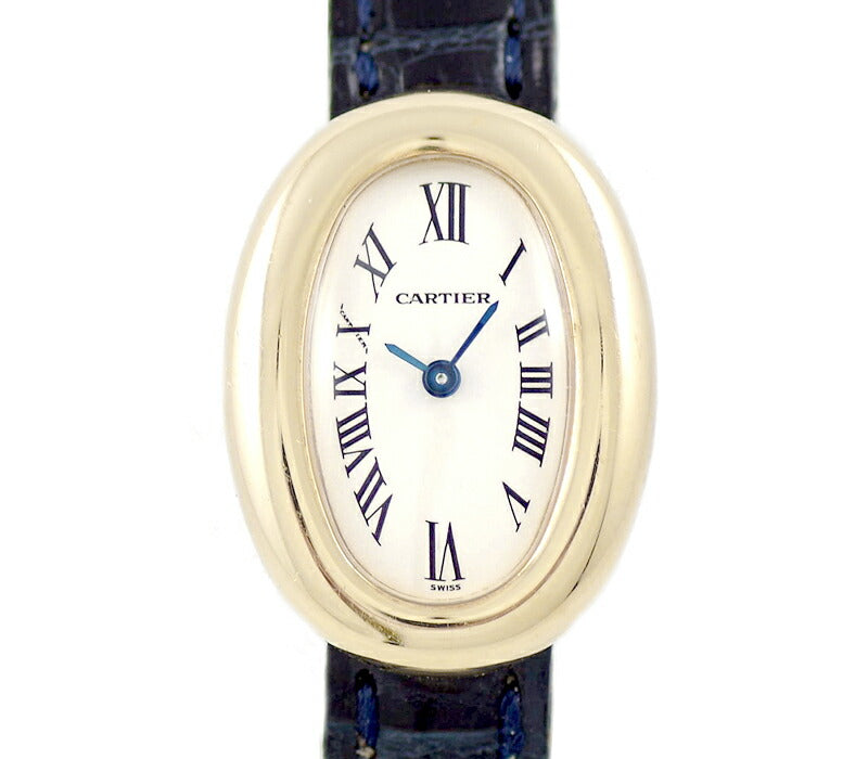 Cartier Cartier Cartier Cartier Mini Venuir W1510956 White White Ivory Dial K18YG Yellow Gold Gold Golden Gold Genuine Belt Genuine K18YG Buckle Ladies Quartz