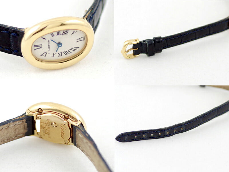 Cartier Cartier Cartier Cartier Mini Venuir W1510956 White White Ivory Dial K18YG Yellow Gold Gold Golden Gold Genuine Belt Genuine K18YG Buckle Ladies Quartz