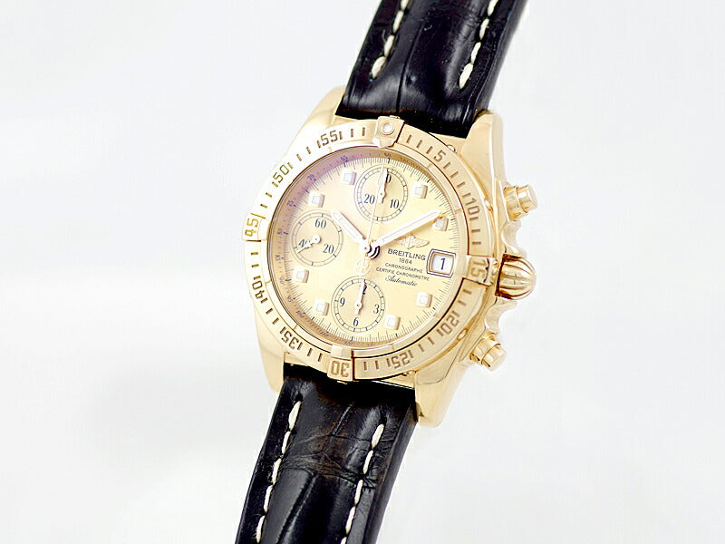 BREITLING BREITLING Breitling Chrono Cock Pit K18YG Kono Graph Date Champagne Yellow Gold SS Genuine K18YG Buckle Men's Automatic Wind [6 months Guarantee] [Watch] [Used]