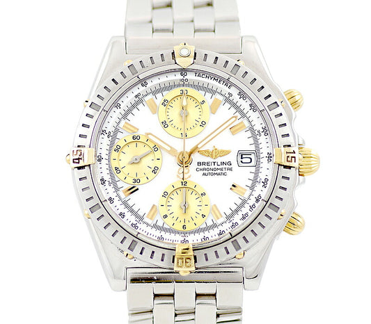 BREITLING Breitling B13352 Chronomat Vicolo Chronograph Date White Shell SS Stainless steel yellow Gold Combination Men's Automatic Wind [Self -warranty] [Watch] [Used]