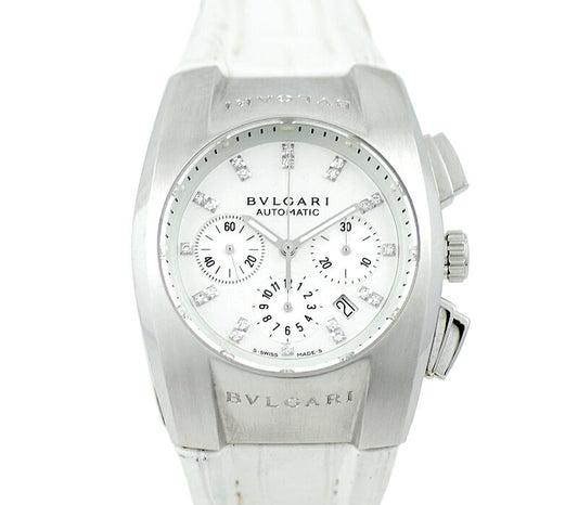 BVLGARI Bvlgari Ergon Chronograph 21P Diamond EG35SCH White Shell SS Stainless Steel Genuine Belt Genuine Buckle Men Automatic Wind [6 months Warranty] [Watch] [Used]