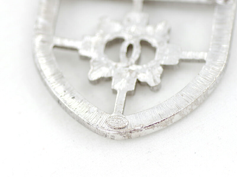 CHANEL Chanel Coco Mark Emblem Brouch Bucket Rhinestone B15B Silver Ladies [Jewelry] [Used]