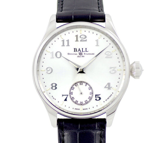 BALL Ball Ball Watch Train Master Cleve Brand Night Express NM3038D-LL2J-WIT 30m Waterproof Silver SS Stainless Steel Genuine Belt Genuine Buckwheat Men's hand-rolled [6 months warranty] [Watch] [Used]