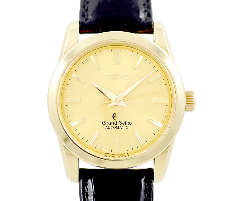 Inspector SEIKO Seiko Grand Seiko Seiko Gold solid SBGR002 9S51-0010 Gold Dial K18YG Yellow Gold Genuine Belt Genuine Buckwheat Men's Automatic Wind GS [6 months Warranty] [Watch] [Used]