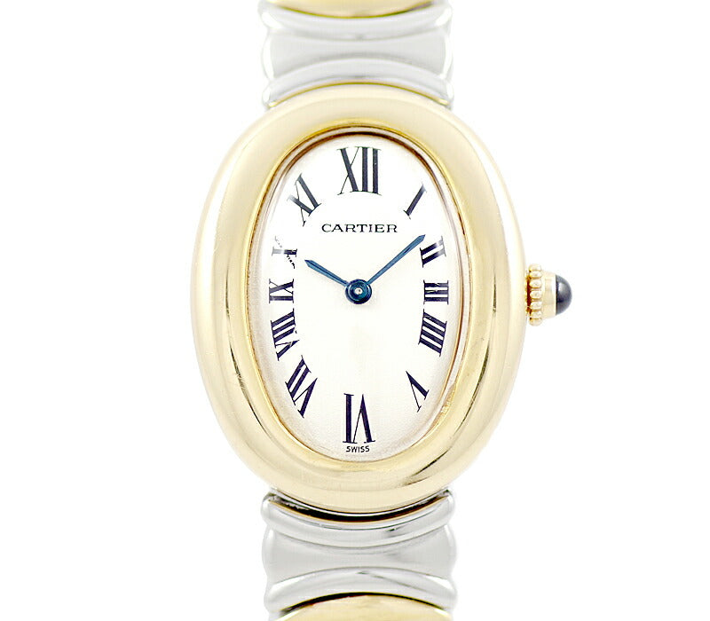 Cartier Cartier Cartier Cartier Cartier Benuwall Bell Epock W40002F2 White Dial K18YG Yellow Gold SS Stainless Combination Ladies Quartz [6 months warranty] [Watch] [Used]