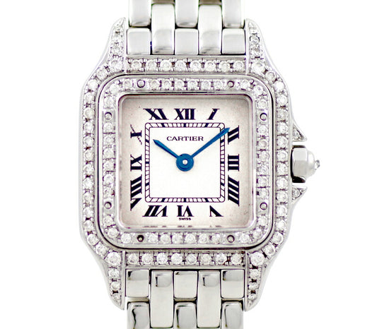 Cartier Cartier Cartier Cartier Pan Tail SM Diamond Besel W25033P5 Ivory SS Stainless Steel after Diamond Ladies Quartz [6 months warranty] [Watch] [Used]