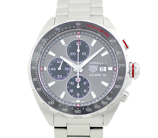 TAG HEUER Tag Hoier Formula 1 Calibur 16 Chronograph CAZ2012 BA0876 200m Waterproof Date Gray SS Stainless Men Automatic Wind Formula 1 [6 months warranty] [Watch] [Used]