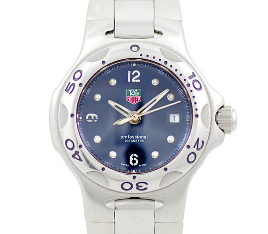 Battery replaced Tag Heuer Tag Hoier Kirium WL1313-0 200m Waterproof Date Blue Navy SS Stainless Ladies Automatic Wind [6 months warranty] [Watch] [Used]