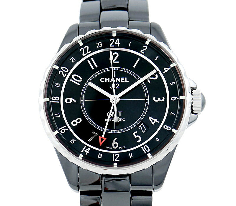 CHANEL Chanel J12 GMT H3102 38mm 100m Waterproof Date Black Black Ceramic SS Stainless Men Automatic Wind [6 months warranty] [Watch] [Used]
