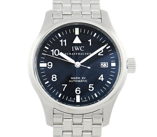 内部点検済み IWC インターナショナルウォッチカンパニー マークXV IW325307 デイト ブラック 黒 SS ステンレス メンズ  自動巻き マーク15【6ヶ月保証】【腕時計】【中古】