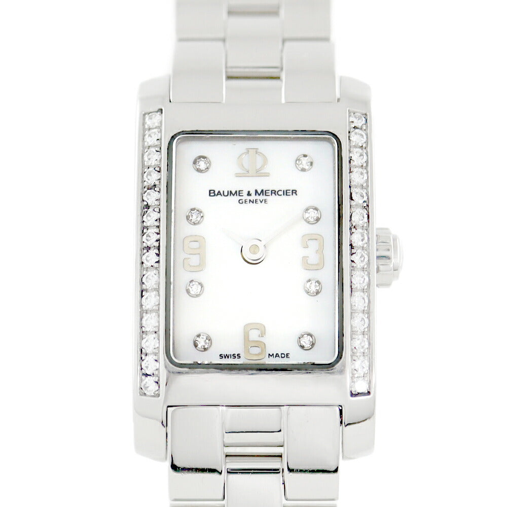 BAUME & MERCIER Baume & Mercier Baume & Mercier Hampton 65564 8P Diamond Diamond Besel Genuine Diamond White Shell SS Stainless Ladies Quartz