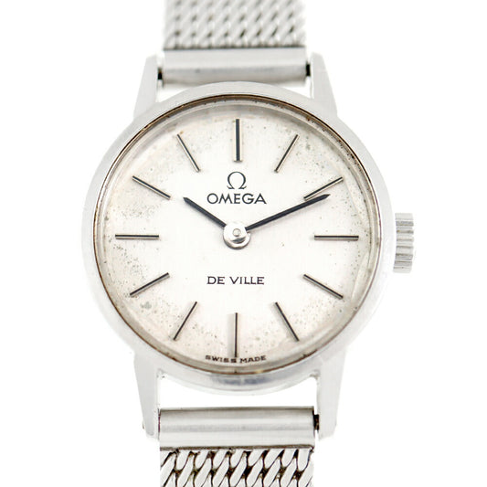 Rare product OMEGA Omega Deville Devil 511.0371 Cal.625 17 Stone Silver Genuine Breath SS Stainless Ladies Hand -wound Devil Antique Vintage [Watch] [Used]