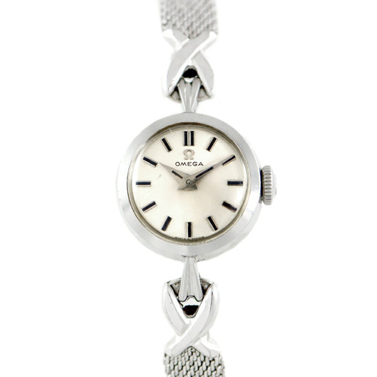 Rare product OMEGA Omega Cal.483 17 Stone Silver SS Stainless Ladies Hand -wound Antique Vintage [Watch] [Used]